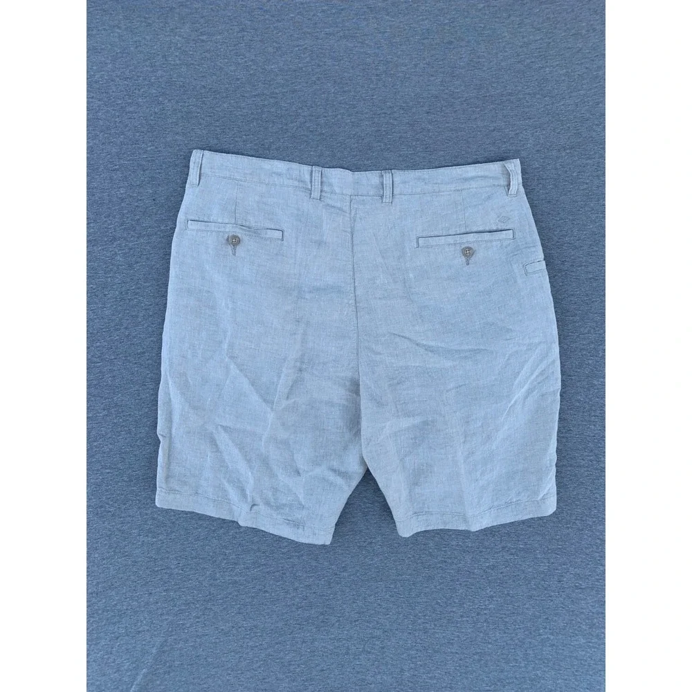 Joseph Abboud Mens 40 Linen Shorts Beige Flat Front Summer Casual 100% Linen